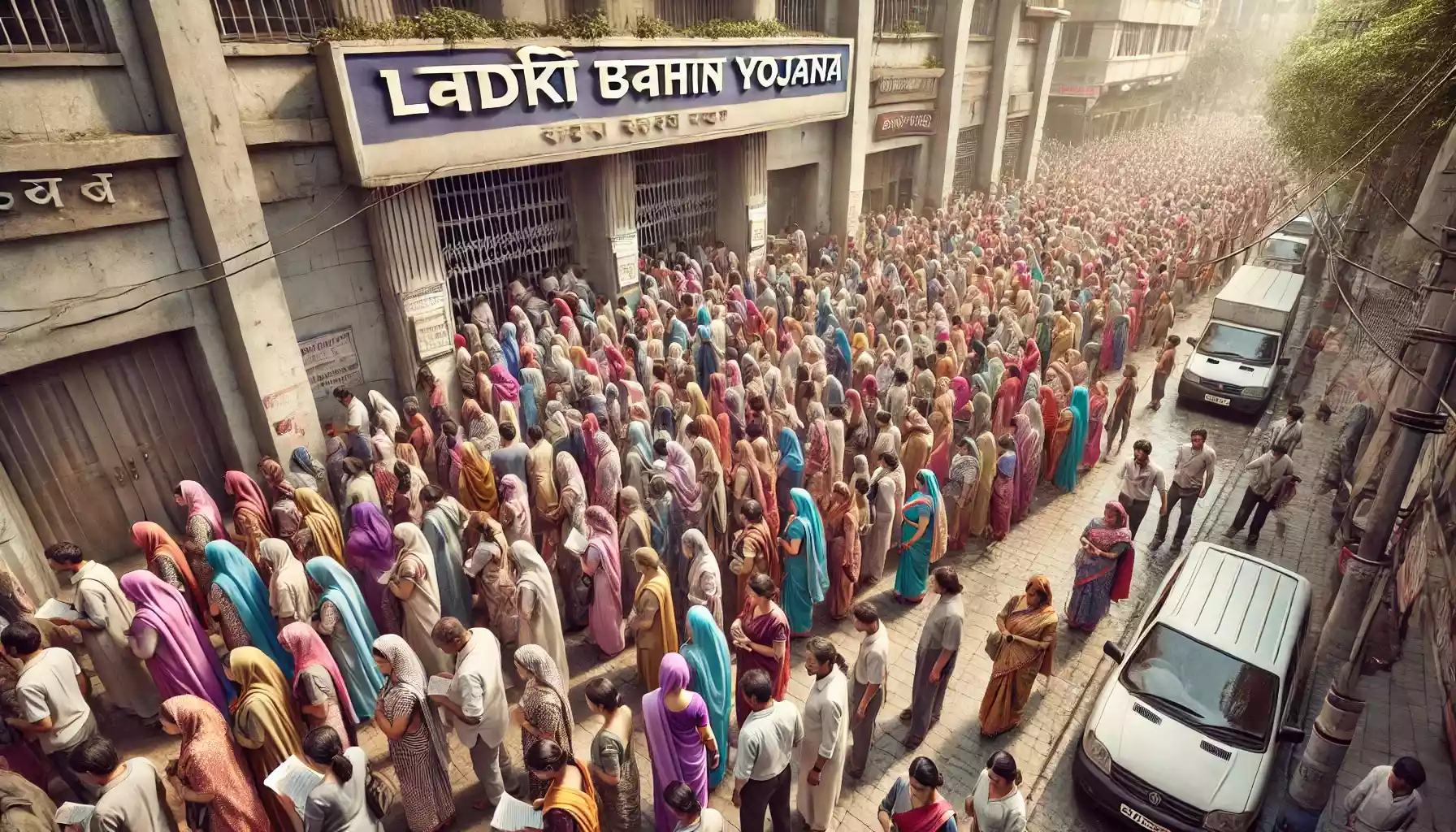 Ladki Bahin Yojana Massive Crowds